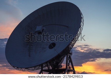 Satelite dish pointing towards the sky