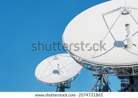 Satellite Communication Dish on top of TV Station