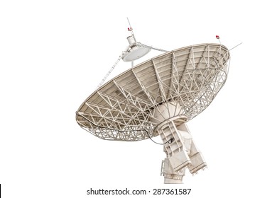 satellite dish antenna radar big size isolated on white background
