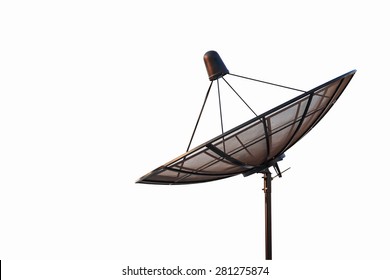 satellite dish antenna radar isolated on white background