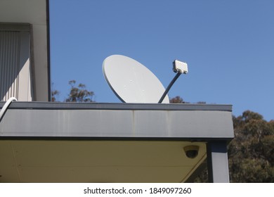 Satellite Dish On A Roof In The Australian Outback