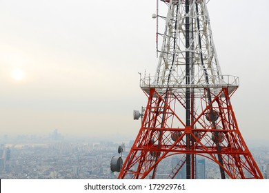 satellite dish tower