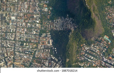 Satellite Top View Texture Over Brasil