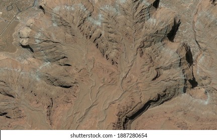 Satellite Top View Texture Over Utah