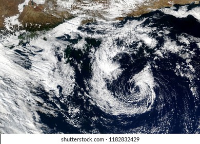 Satellite view. Hurricane planet Earth. Elements of this image furnished by NASA. - Powered by Shutterstock