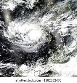 Satellite view. Hurricane planet Earth. Elements of this image furnished by NASA. - Powered by Shutterstock