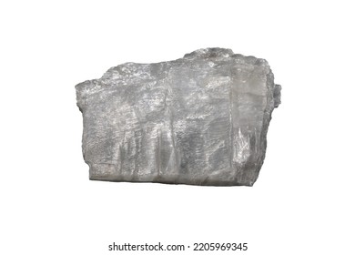 Satin Spar Gypsum Isolated On White Background.