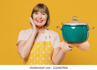 Elderly Minded Thoughtful Housekeeper Housewife Woman Stock Photo (Edit ...