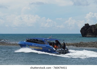 Satoon Thailandnovember 142017 Blue Speed Boat Stock Photo 760474411 ...