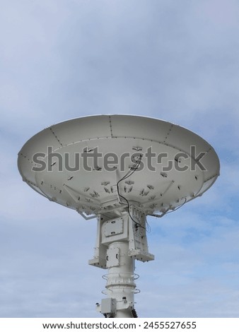 Sattelite dish oriented to the sky