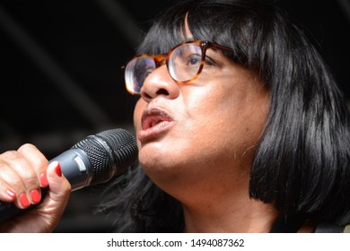 Saturday 31st August Whitehall London Uk, Diane Abbot ,labour Mp Addresses The #stopthecoup Rally.