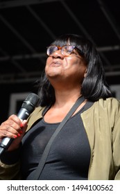 Saturday 31st ,august,Whitehall,London,U.K. 12pm, Diane Abbot MP For Hackney,and Show Cabinet Home Office, Addresses The Concerns Of The Stop The Coup Rally.