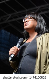 Saturday 31st ,august,Whitehall,London,U.K. 12pm, Diane Abbot MP For Hackney,and Show Cabinet Home Office, Addresses The Concerns Of The Stop The Coup Rally.