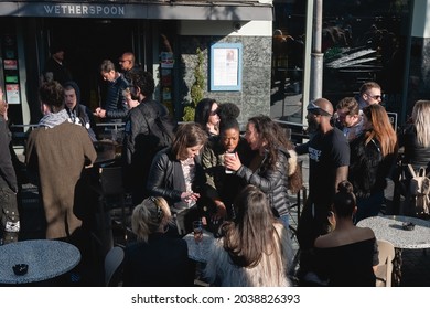 Saturday, May 4, 2019. Camden Town, London, UK. A Crowd Situation Near The Local Pub