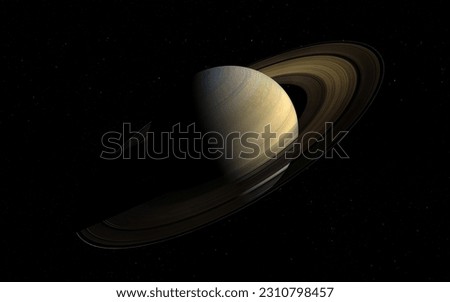 Saturn - gas giant planet. Saturn is the sixth planet from the Sun. Solar system element. Elements of this image furnished by NASA.