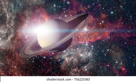 Saturn His Ring System Elements This Stock Photo 756225583 | Shutterstock