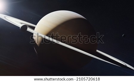 Saturn planet in deep space. Elements of this image furnished by NASA.