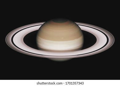 Saturn Planet, Isolated On Black.
Elements Of This Image Are Furnished By NASA.