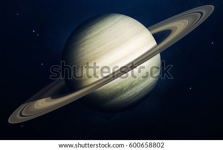 Saturn - planets of the Solar system in high quality. Science wallpaper. Elements furnished by NASA