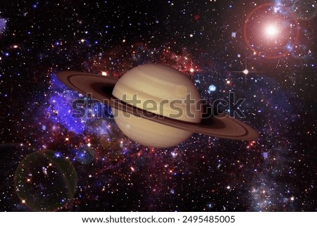 Saturn, solar system. The elements of this image furnished by NASA.