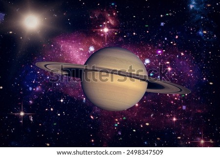 Saturn, solar system. The elements of this image furnished by NASA.