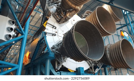 Saturn V rocket on display