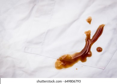 Sauce Stain On White Shirt 