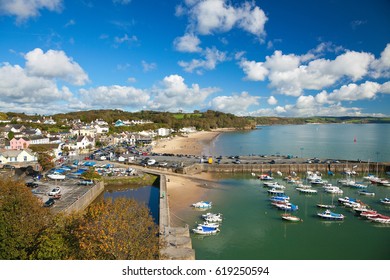 Saudersfoot Harbour And Village, Pembrokeshire, Wales, UK
