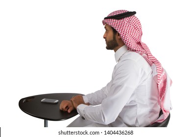 Saudi Arab Gulf Muslim Middle East Man Sitting On Chair