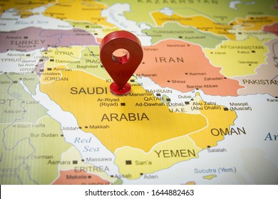 Saudi Arabia Map Focus On World Stock Photo 1644882463 Shutterstock Saudi Arabia Map Focus On 260nw 1644882463