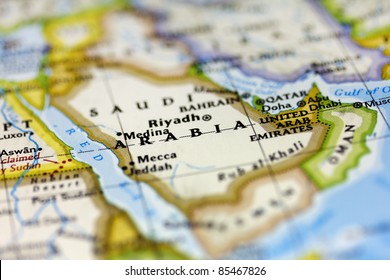 Saudi Arabia On The Map.