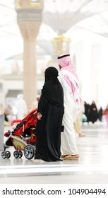 Saudi Arabian Family Walking