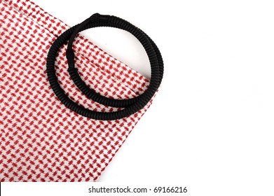 Saudi arabian scarf fabric, seamless tile, arabic background, copy-space