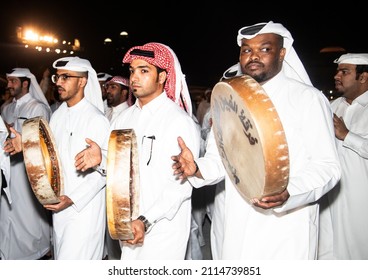 Saudi Arabian Traditional men music and dance group - Saudi Arabia 10-2018