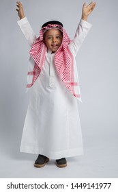 Saudi Boy Happy And Playing 