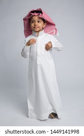 Saudi Boy Happy And Playing 