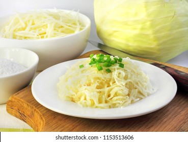 Sauerkraut And Igredients For Making It