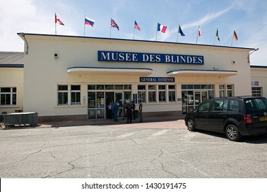 Saumur, France-06 06 2014:People At The Main Entrance Of The Musée Des Blindés (