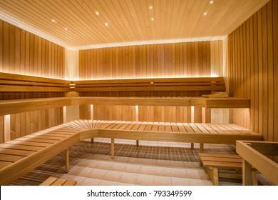 Sauna interior - Relax in a hot sauna