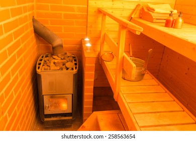 Sauna With Wood Stove