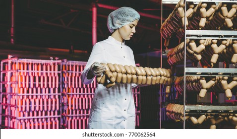 sausage meat factory production worker - Powered by Shutterstock