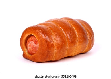 Sausage Roll Isolated Over White Background