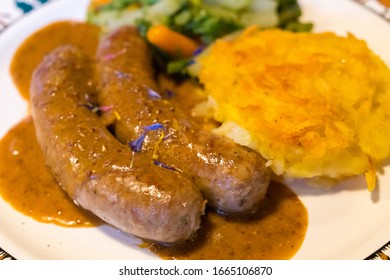 Rösti And Sausage In Switzerland