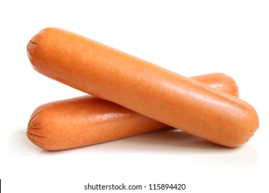 Sausages  isolated on a white background