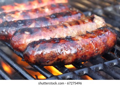 Sausages On Grill