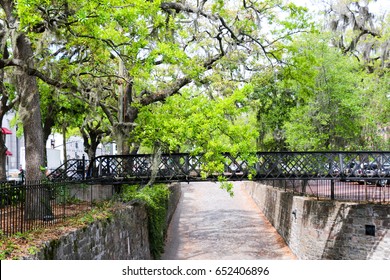 Savannah GA, Downtown Iron Walkway