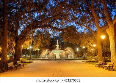 Savannah, Georgia, USA At Forsyth Park.