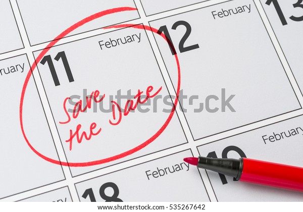 Save Date Written On Calendar February Stock Photo 535267642 | Shutterstock