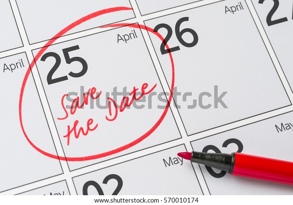 Save Date Written On Calendar April Stock Photo 570010174 | Shutterstock