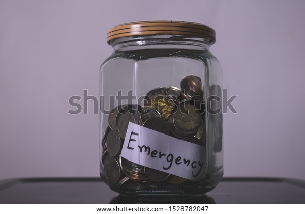 Save money for the concept of investing money\
in glasses, Emergency